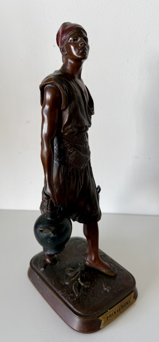 Le porteur d eau , sculpture en bronze-photo-2