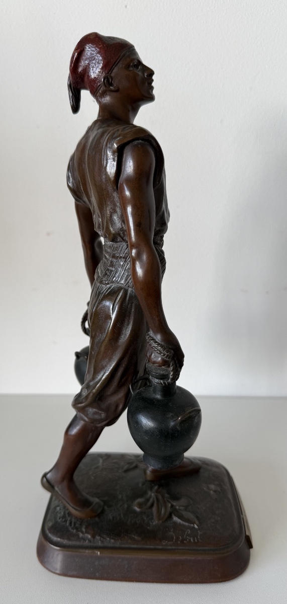 Le porteur d eau , sculpture en bronze-photo-3