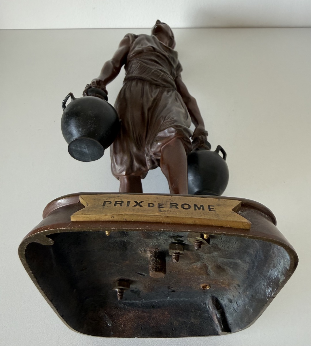 Le porteur d eau , sculpture en bronze-photo-1