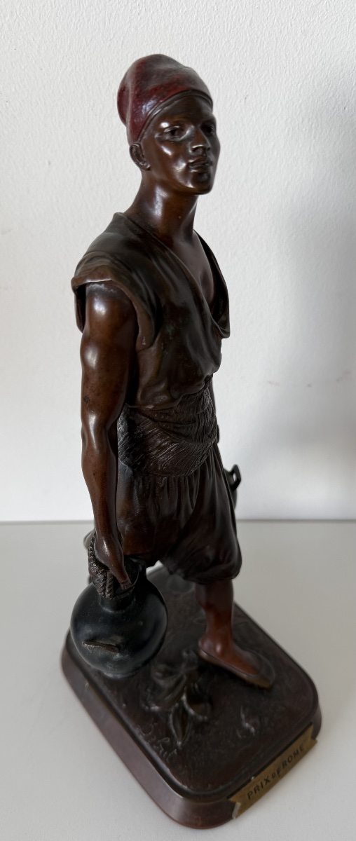 Le porteur d eau , sculpture en bronze-photo-2