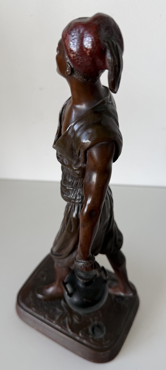 Le porteur d eau , sculpture en bronze-photo-3