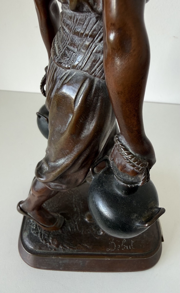Le porteur d eau , sculpture en bronze-photo-4