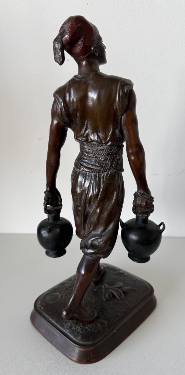 Le porteur d eau , sculpture en bronze-photo-5