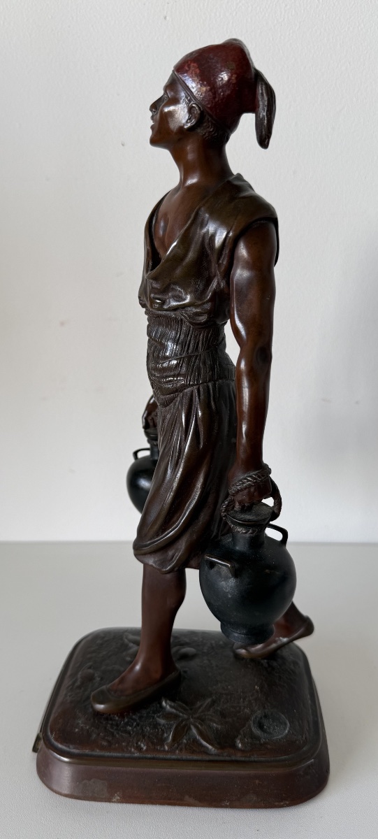 Le porteur d eau , sculpture en bronze-photo-7