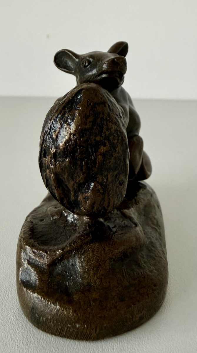 The Mouse And The Nut, Bronze Sculpture-photo-2