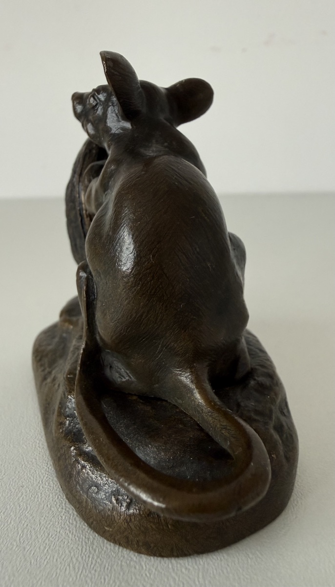 The Mouse And The Nut, Bronze Sculpture-photo-4