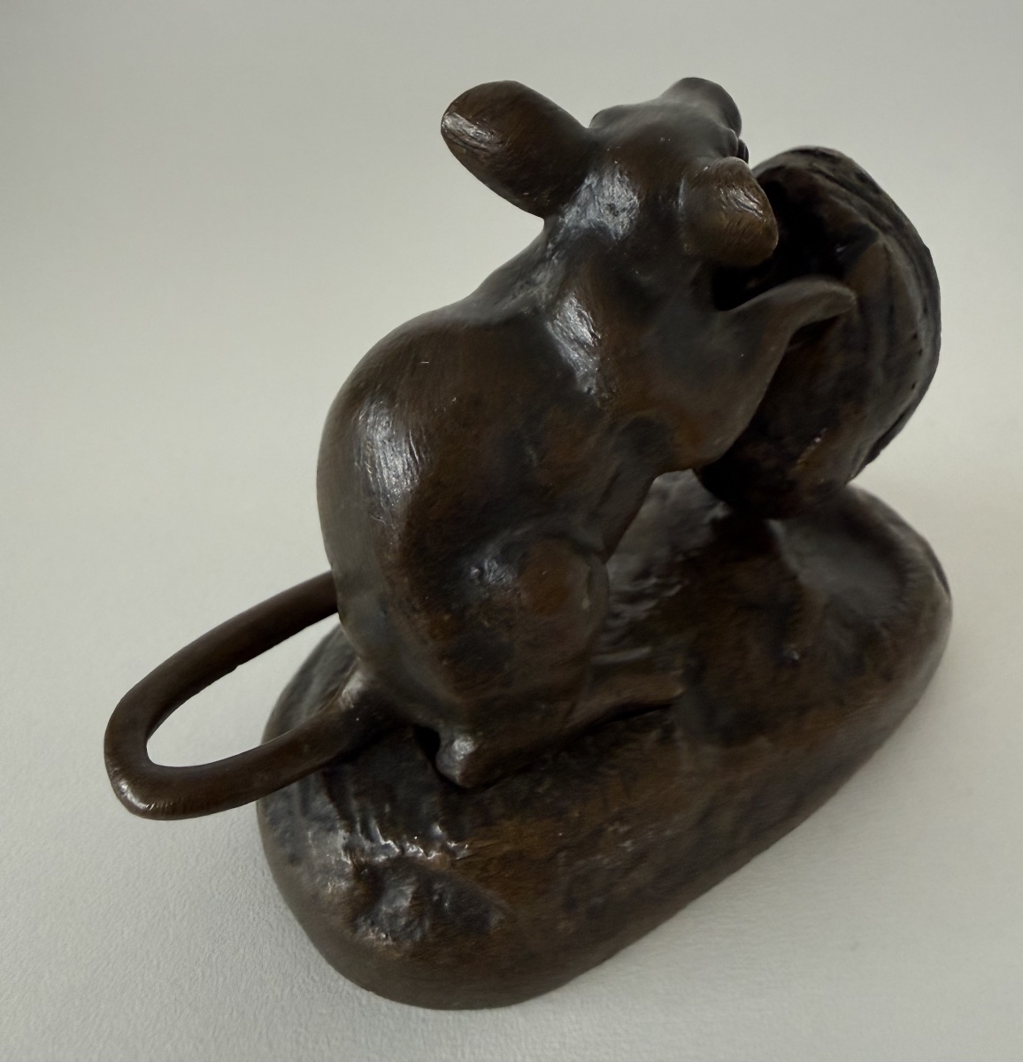 The Mouse And The Nut, Bronze Sculpture-photo-4