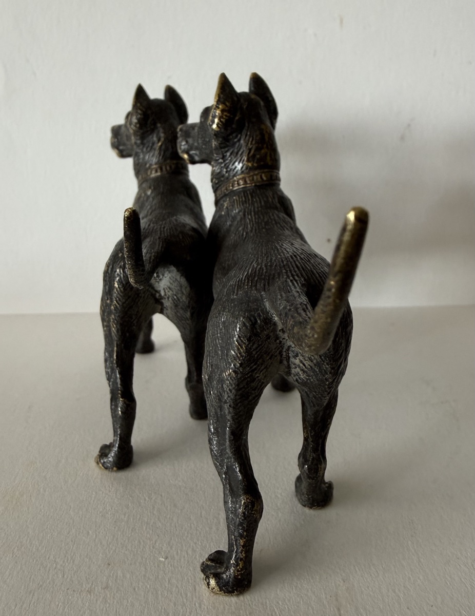 Pair Of Bronze Dogs-photo-2