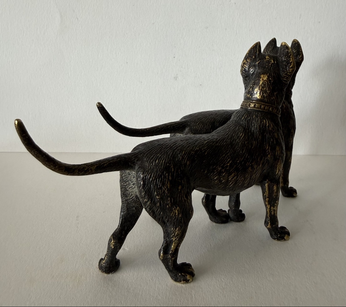 Pair Of Bronze Dogs-photo-3