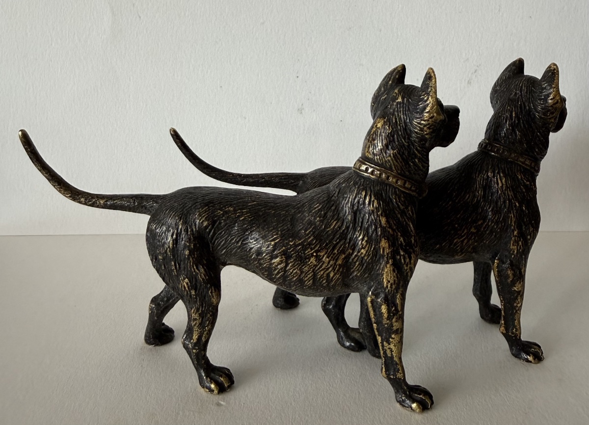 Pair Of Bronze Dogs-photo-4