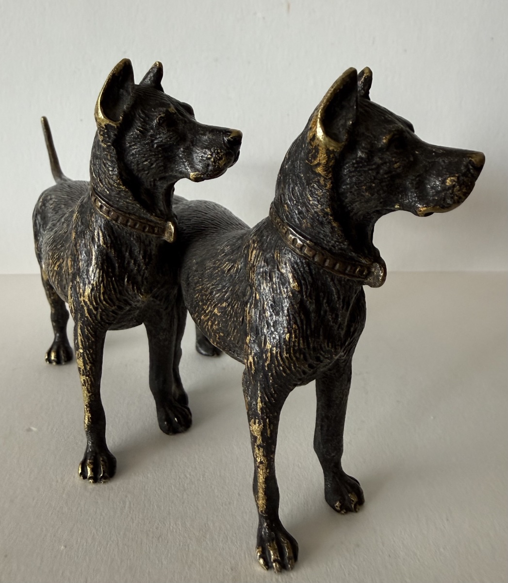 Pair Of Bronze Dogs-photo-5