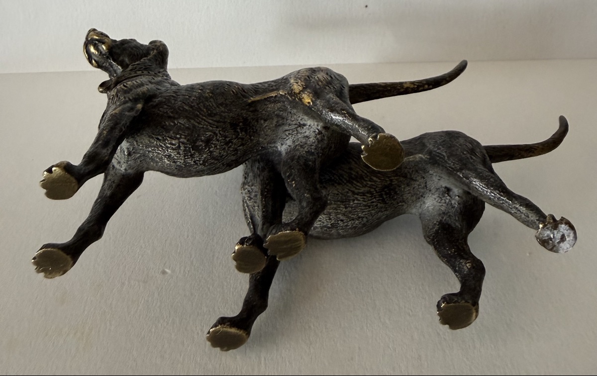 Pair Of Bronze Dogs-photo-7