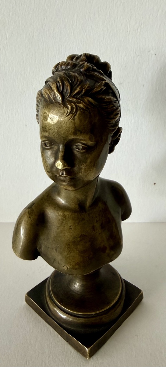 Small Bronze Sculpture Signed By Houdon; Cast By Susse-photo-2