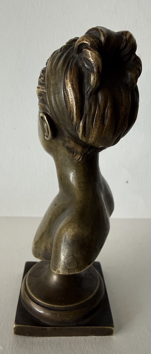 Small Bronze Sculpture Signed By Houdon; Cast By Susse-photo-1