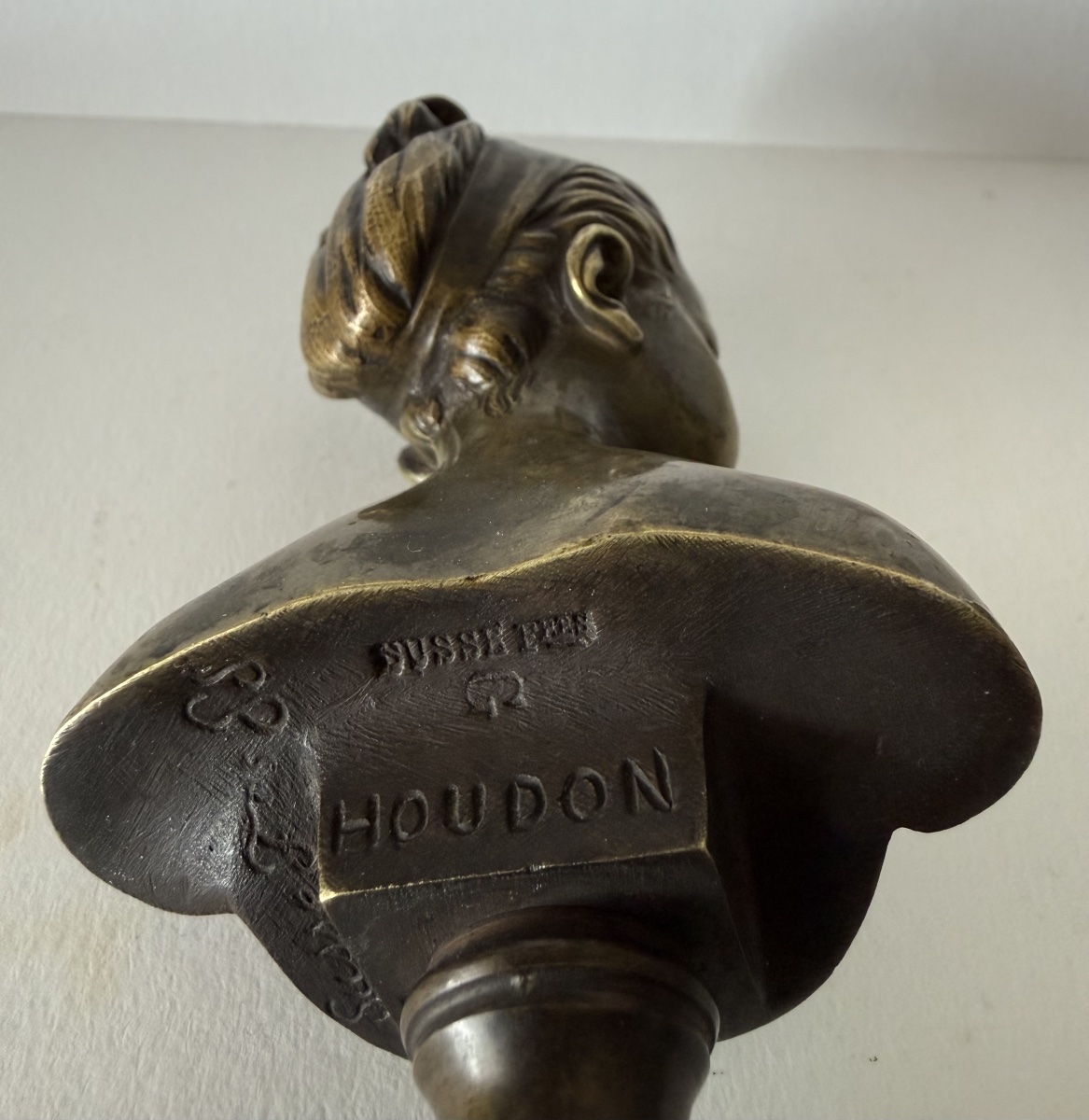 Small Bronze Sculpture Signed By Houdon; Cast By Susse-photo-4