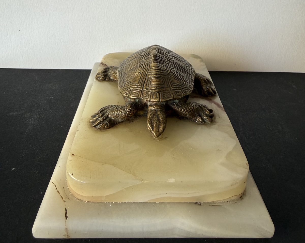 La tortue , sujet en bronze-photo-4