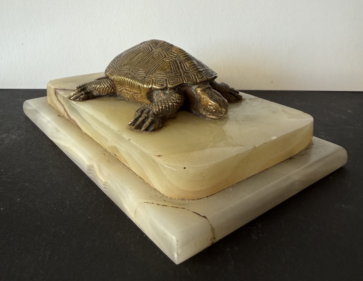 La tortue , sujet en bronze-photo-1