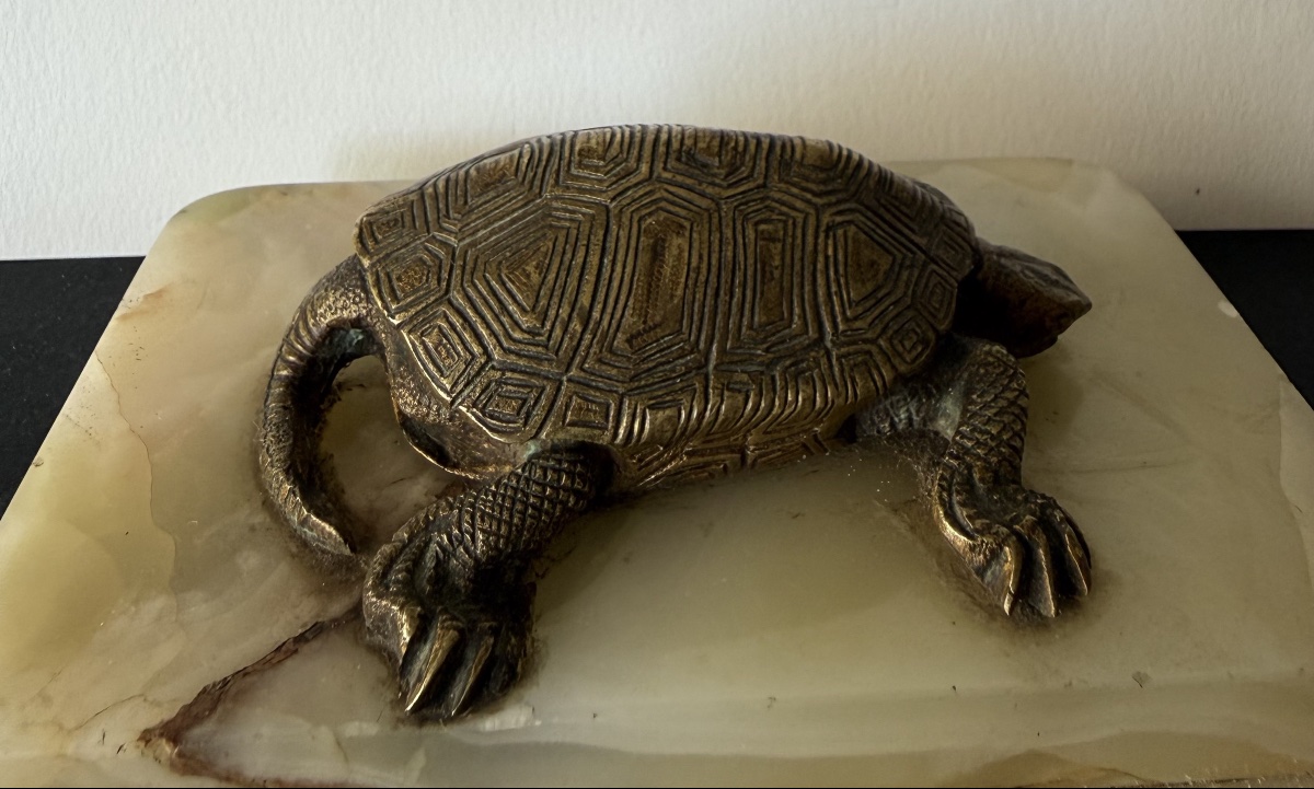 La tortue , sujet en bronze-photo-2