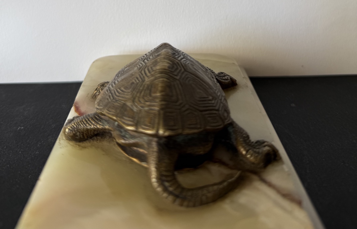 La tortue , sujet en bronze-photo-4