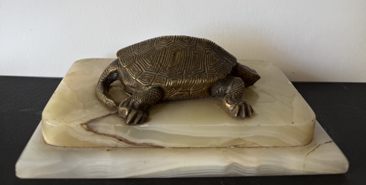 La tortue , sujet en bronze-photo-8