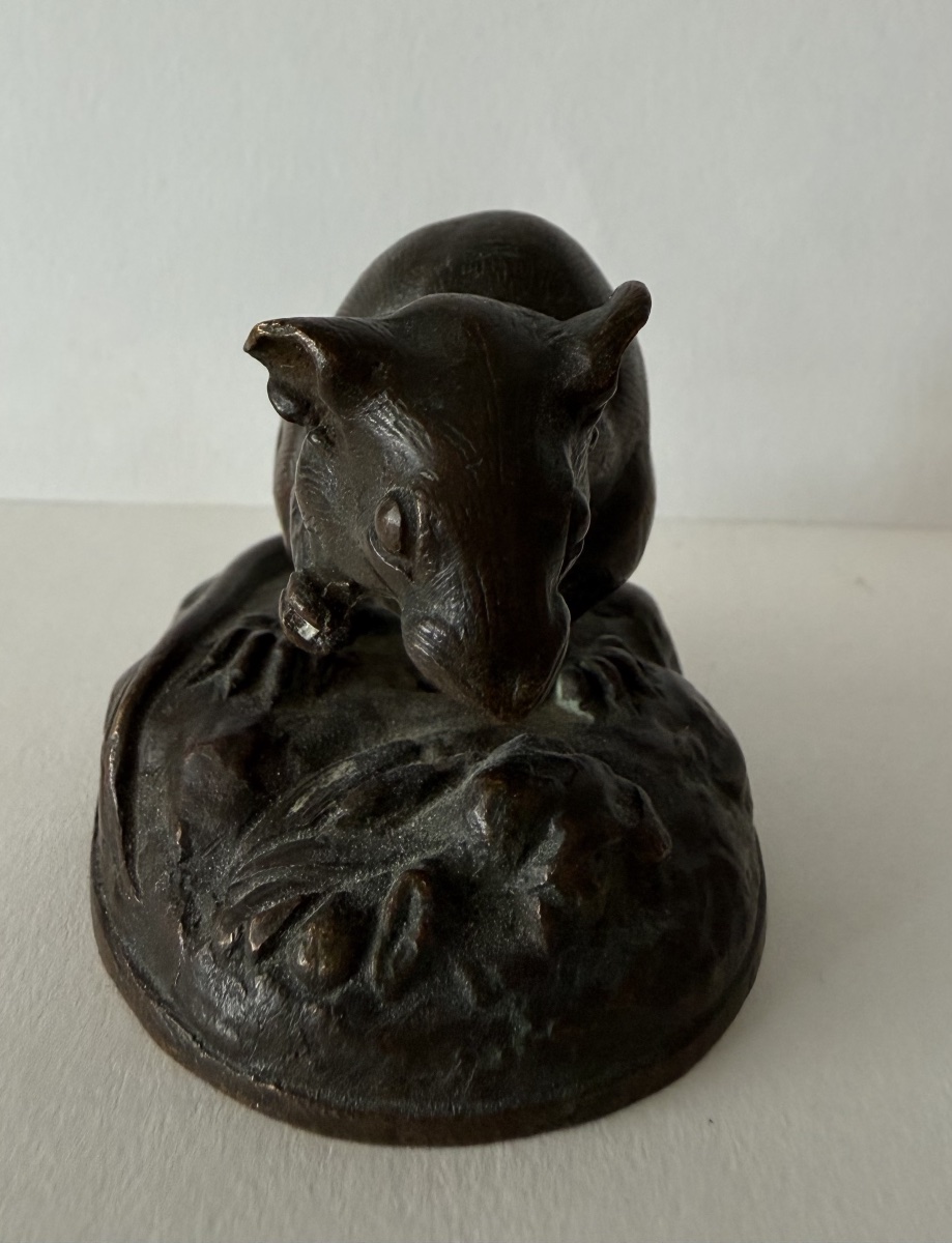 Le mulot , petit sujet en bronze-photo-2