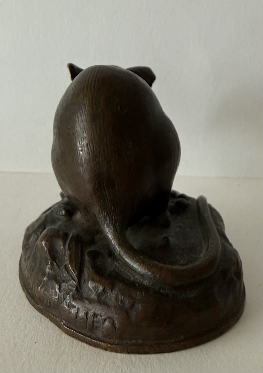 Le mulot , petit sujet en bronze-photo-3