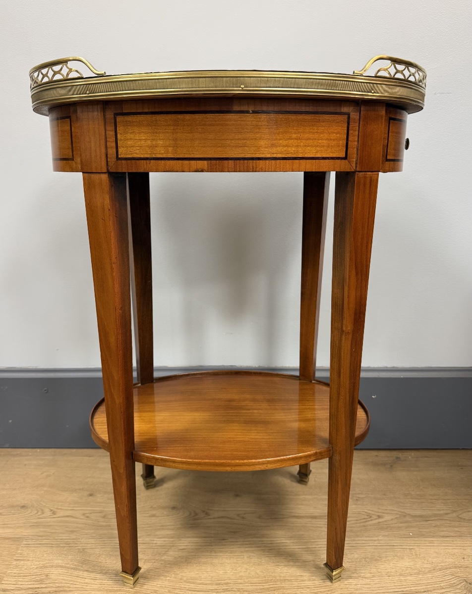 Table bouillotte de forme ovale-photo-2