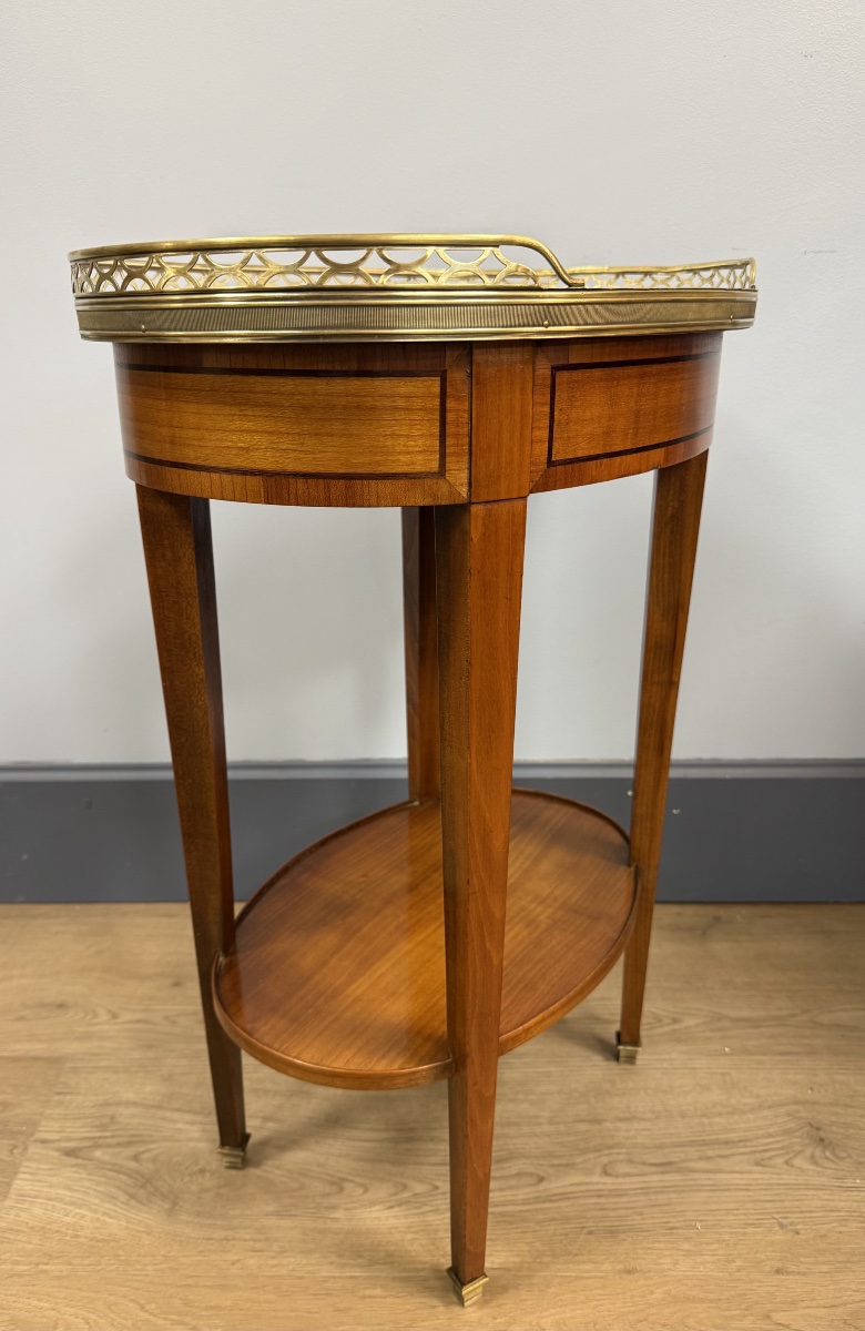 Table bouillotte de forme ovale-photo-2