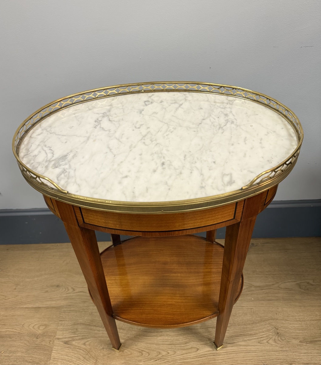 Table bouillotte de forme ovale-photo-4