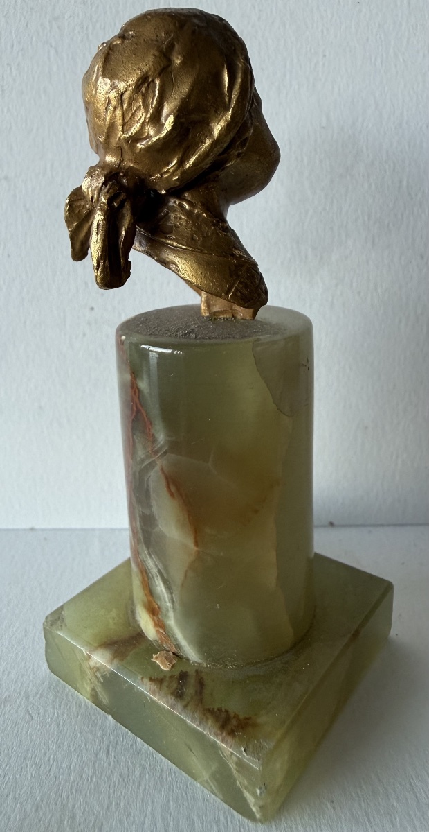 Petit buste d enfant en bronze-photo-4