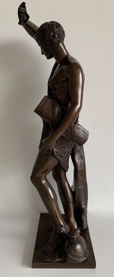 Amazone Blessée sculpture en bronze , fondeur Barbedienne-photo-3