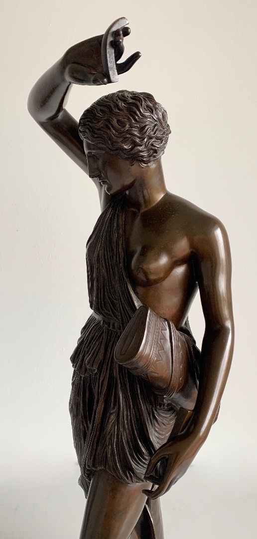 Amazone Blessée sculpture en bronze , fondeur Barbedienne-photo-3