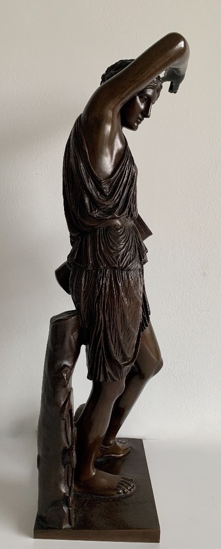 Amazone Blessée sculpture en bronze , fondeur Barbedienne-photo-6