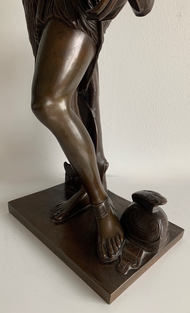 Amazone Blessée sculpture en bronze , fondeur Barbedienne-photo-7