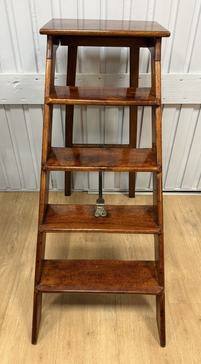 Walnut Bookcase Step Stool-photo-2
