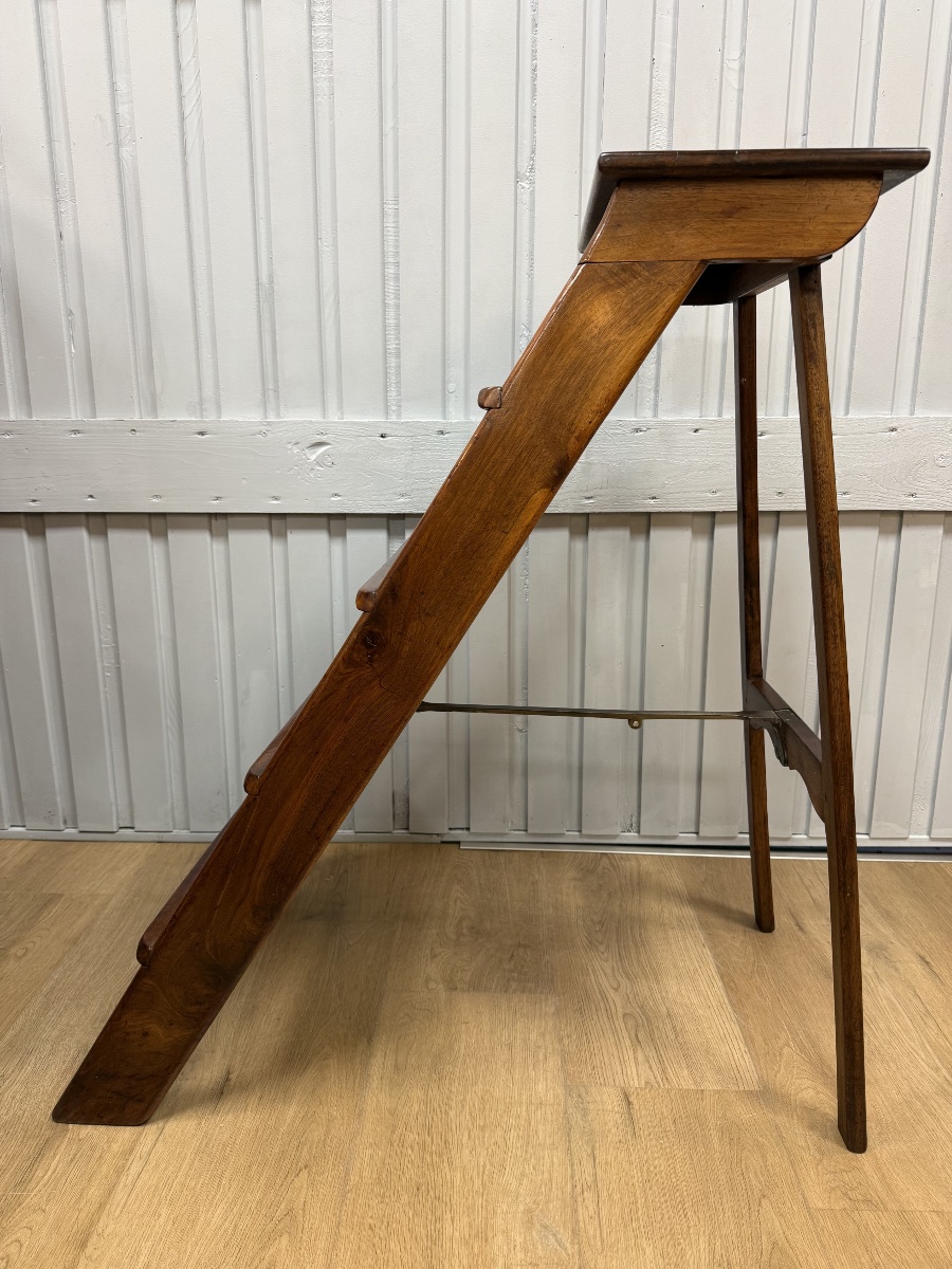 Walnut Bookcase Step Stool-photo-3