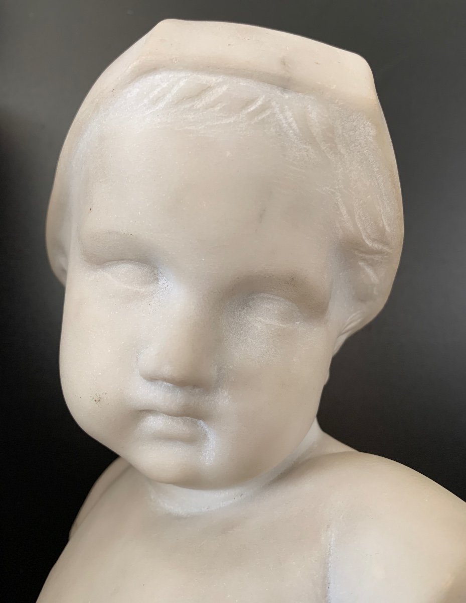 Buste D Enfant , Sujet En Marbre-photo-6