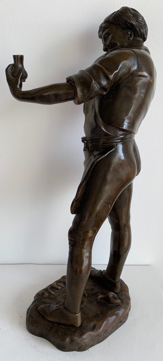Le Potier , Sculpture En Bronze -photo-7