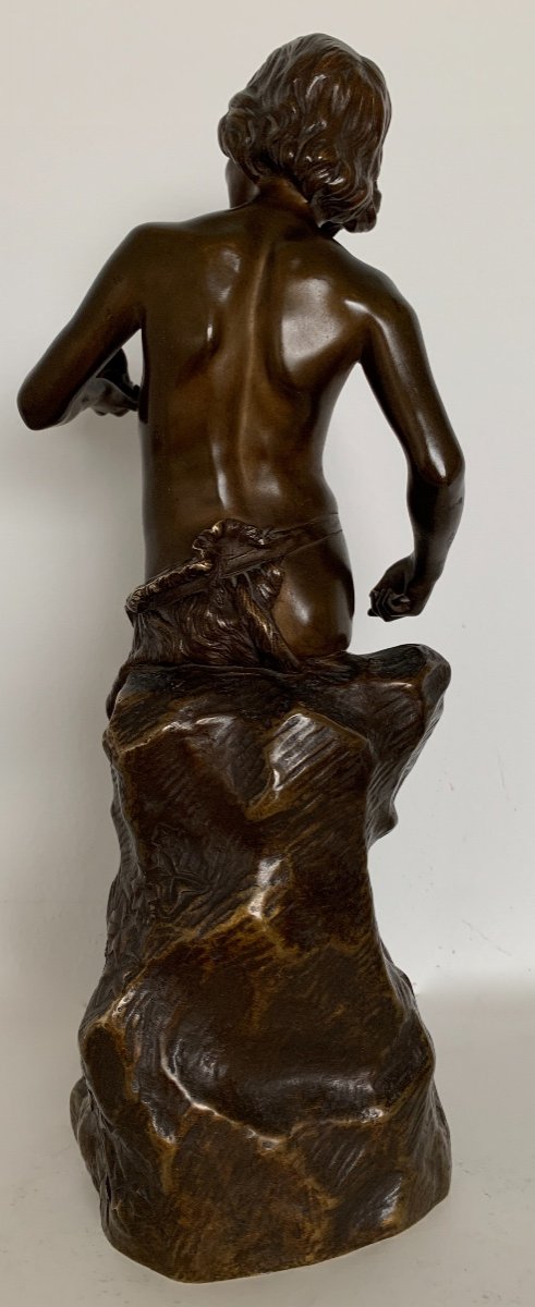 Le Jeune Sculpteur , Bronze Signé J Lorieux-photo-4