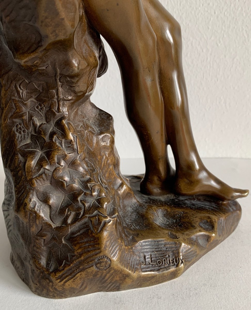 Le Jeune Sculpteur , Bronze Signé J Lorieux-photo-1