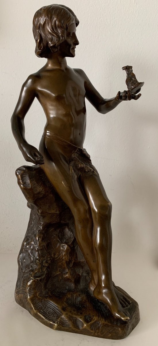 Le Jeune Sculpteur , Bronze Signé J Lorieux-photo-2