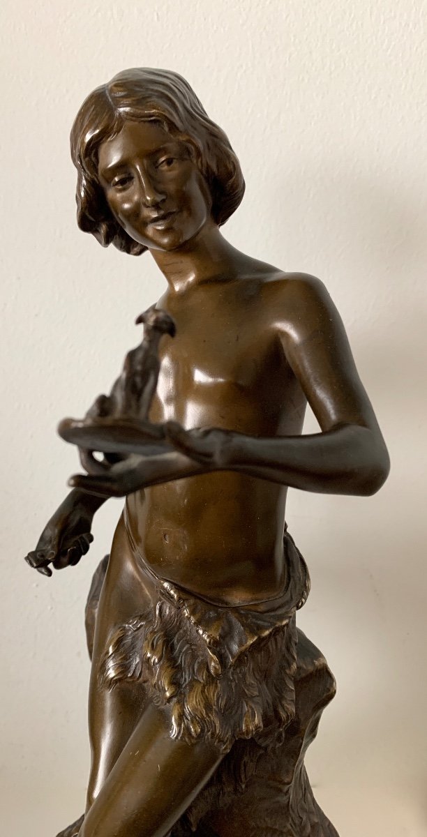 Le Jeune Sculpteur , Bronze Signé J Lorieux-photo-3