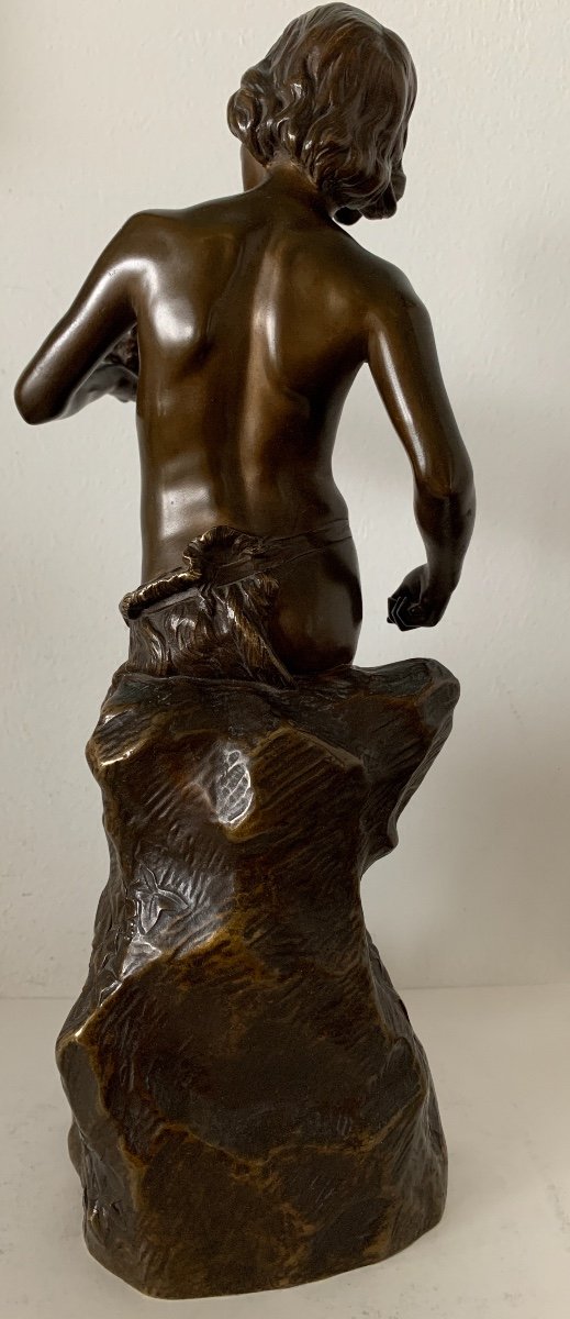Le Jeune Sculpteur , Bronze Signé J Lorieux-photo-6