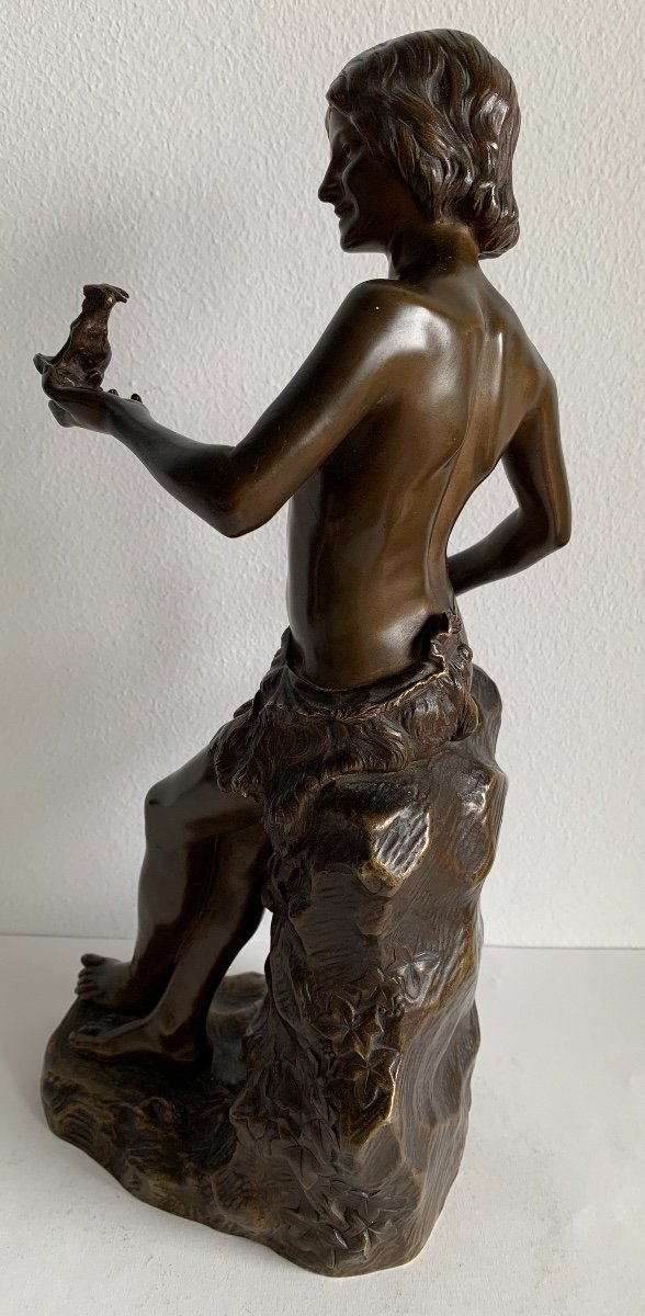 Le Jeune Sculpteur , Bronze Signé J Lorieux-photo-7