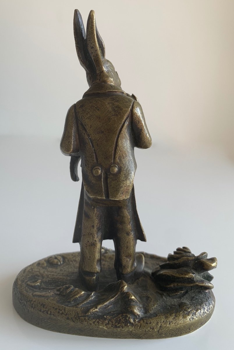 Hare Eating A Carrot, Bronze Subject-photo-3