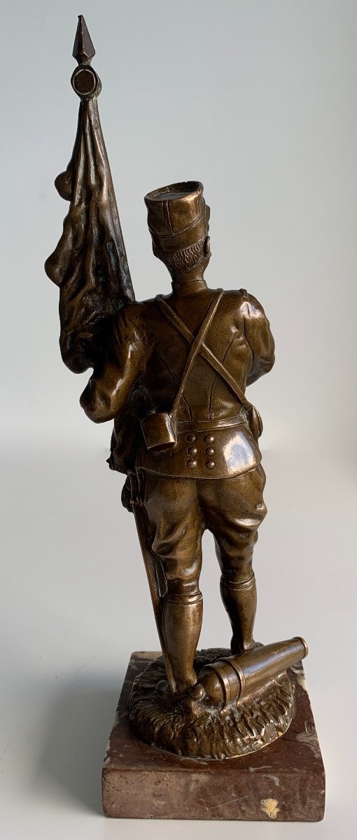  Sculpture En Bronze Représentant Un Soldat de la guerre de 14-18-photo-3