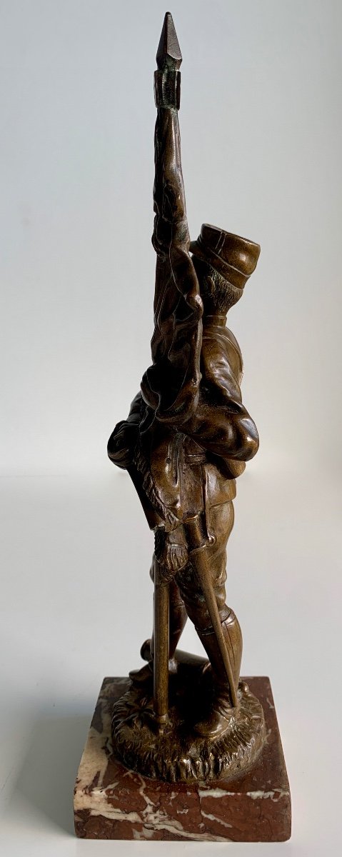  Sculpture En Bronze Représentant Un Soldat de la guerre de 14-18-photo-4