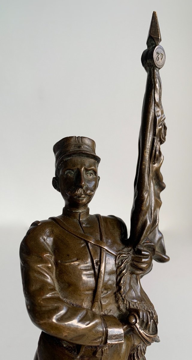  Sculpture En Bronze Représentant Un Soldat de la guerre de 14-18-photo-4