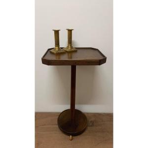 Small Walnut Pedestal Table