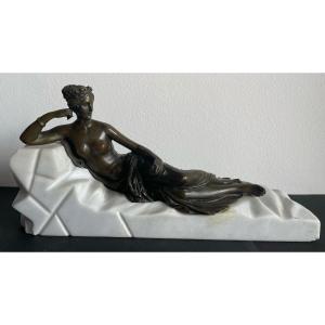 Femme à L Antique , Sujet En Bronze